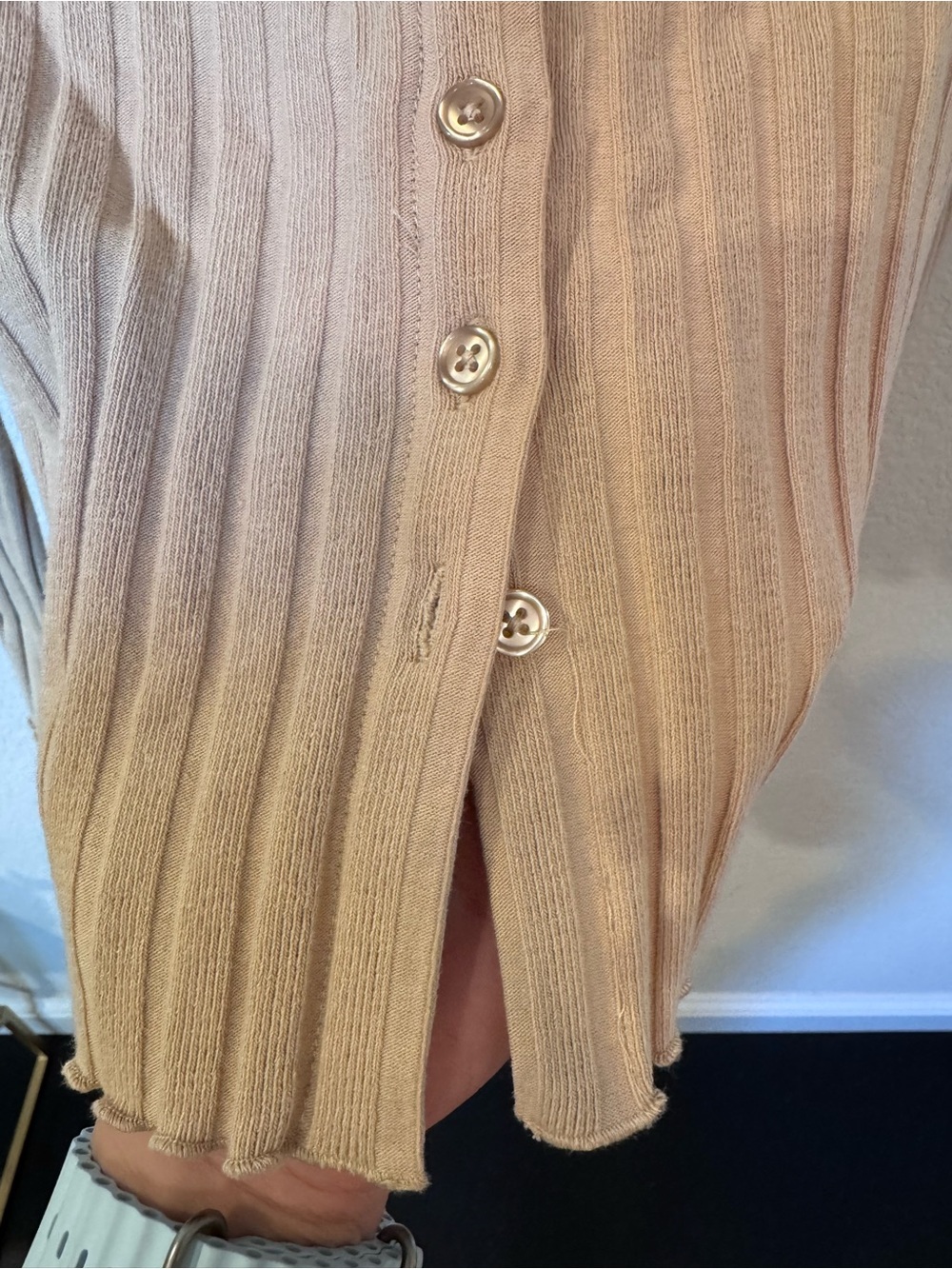 Copper Key Ribbed Button Front Cardigan NWT Size Large - Picture 4 of 10